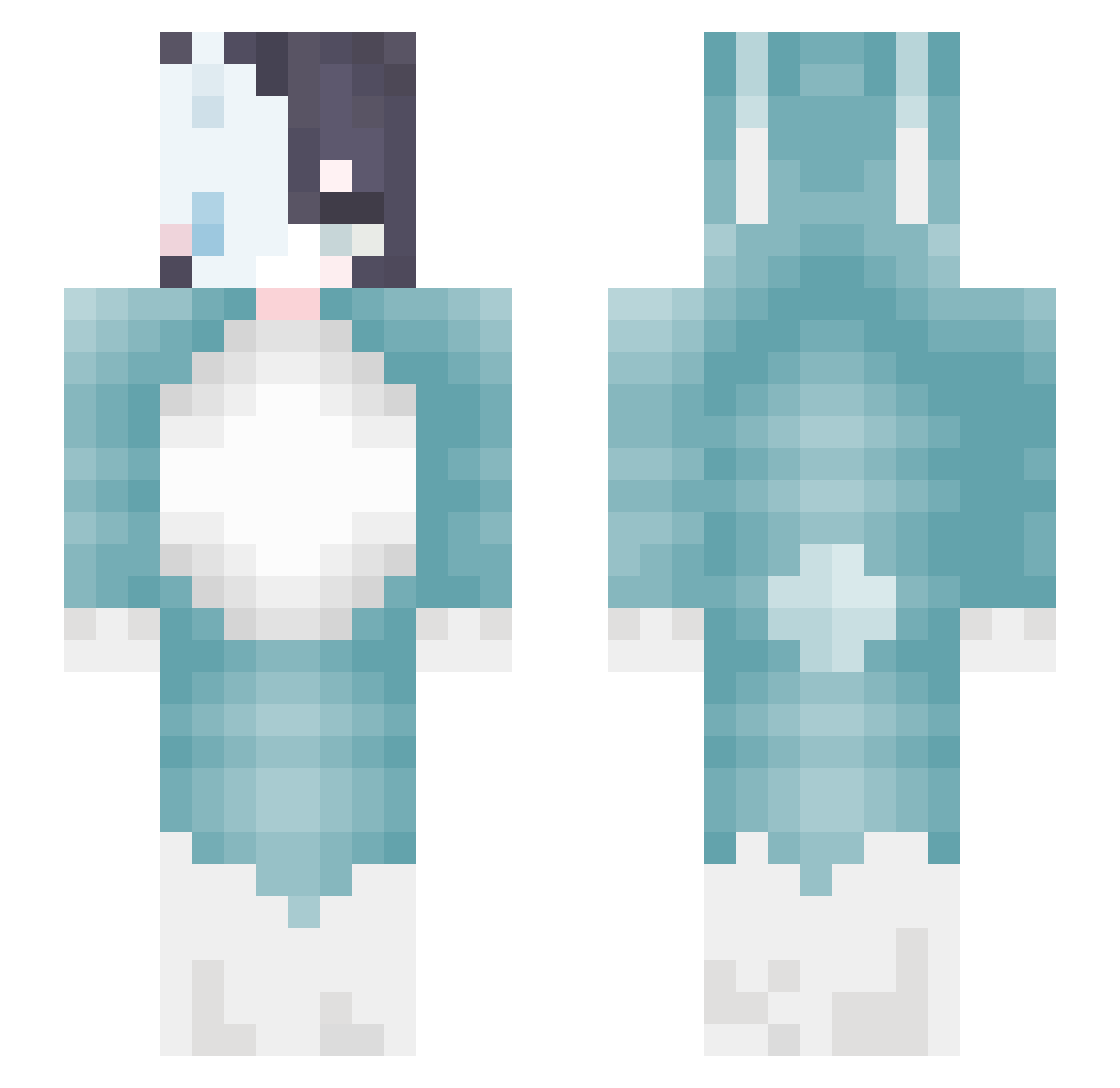 WarriorOfOreaCat Minecraft skin, front and back view