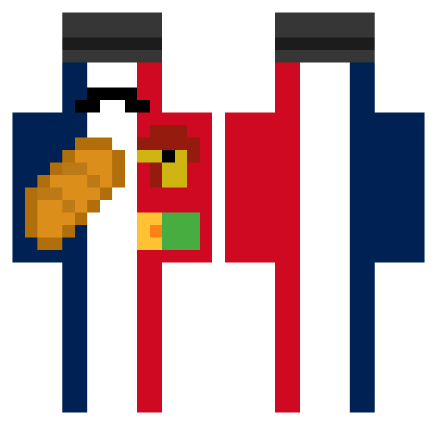 The_Panda_Gamr Minecraft skin, front and back view