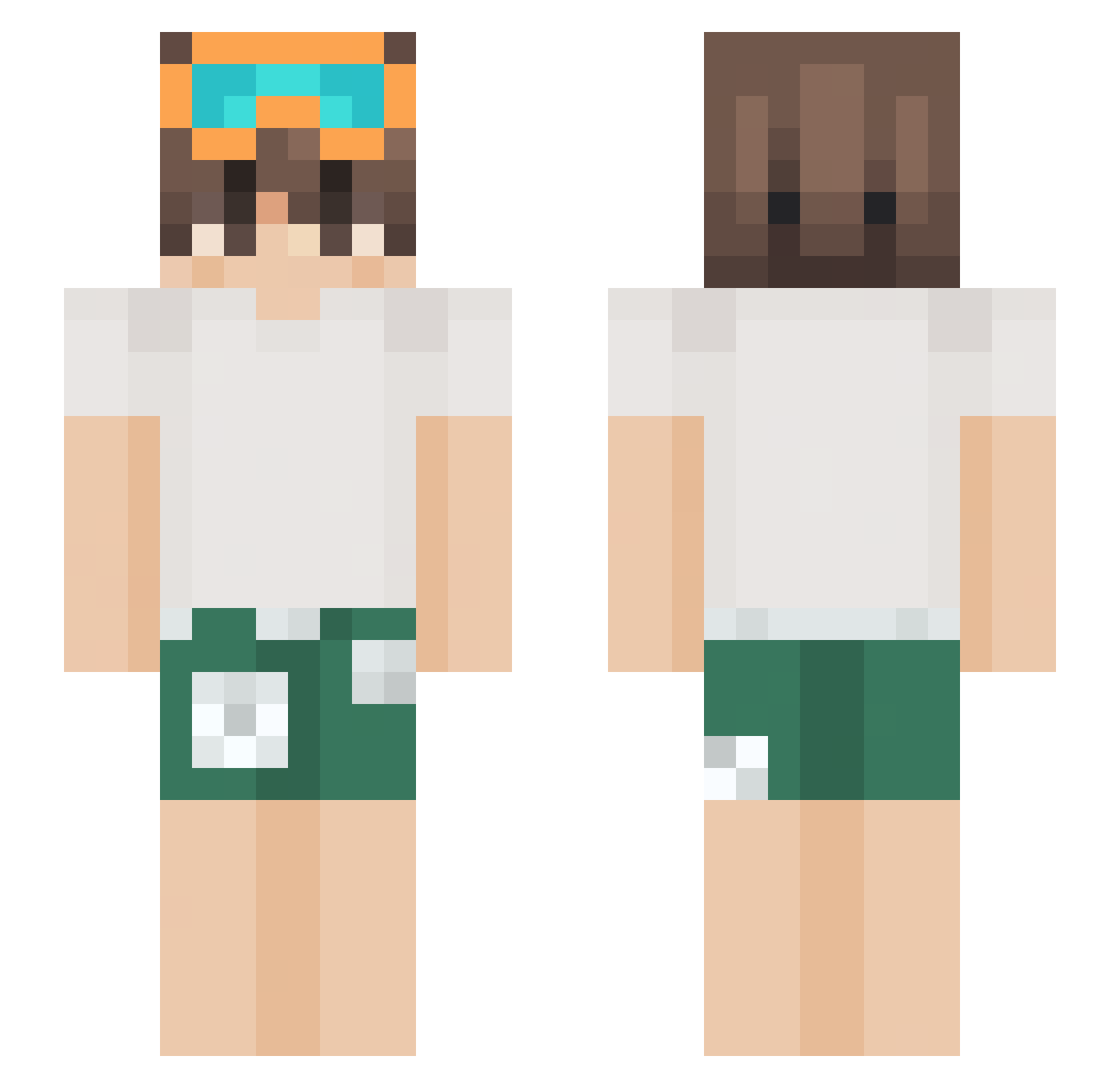 hungb Minecraft skin, front and back view