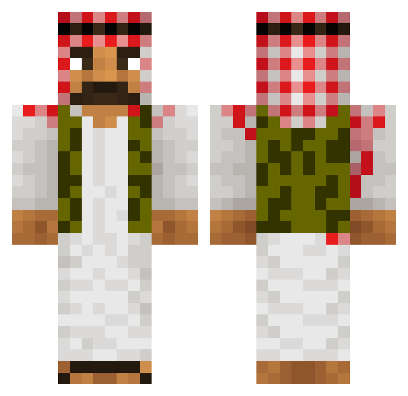 Zorro_39 Minecraft skin, front and back view