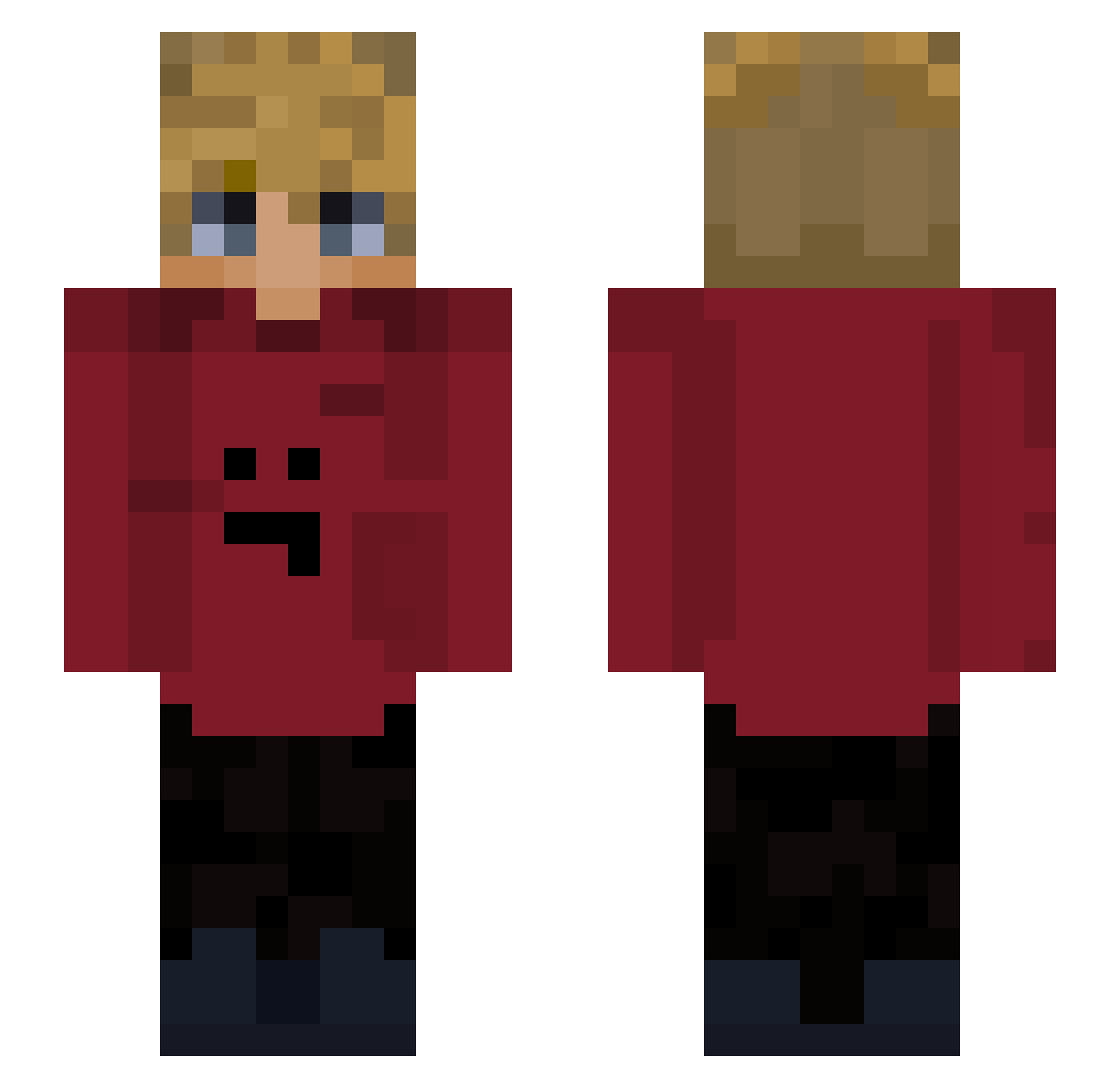 Blox_ Minecraft skin, front and back view