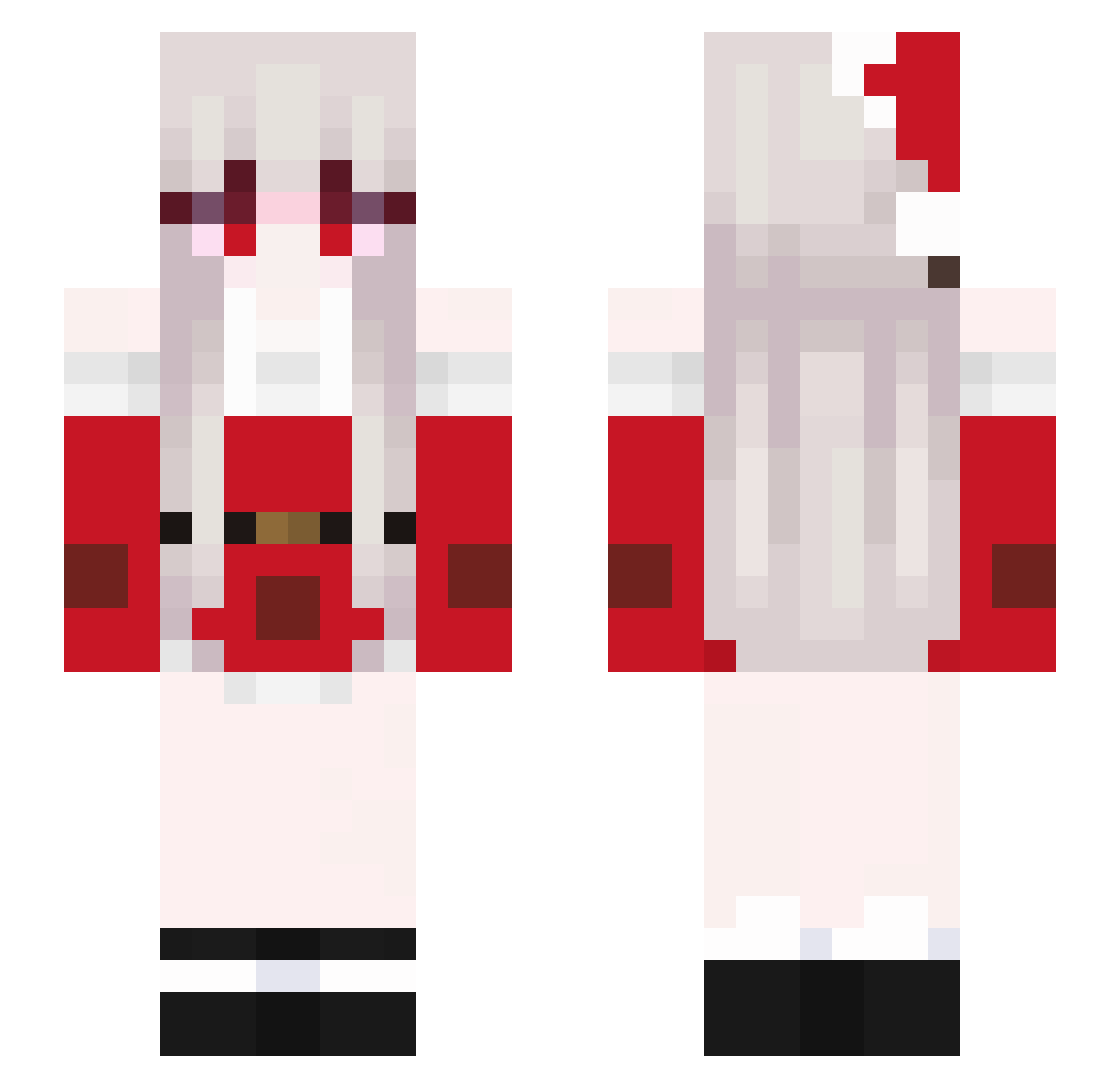 yuhye1 Minecraft skin, front and back view