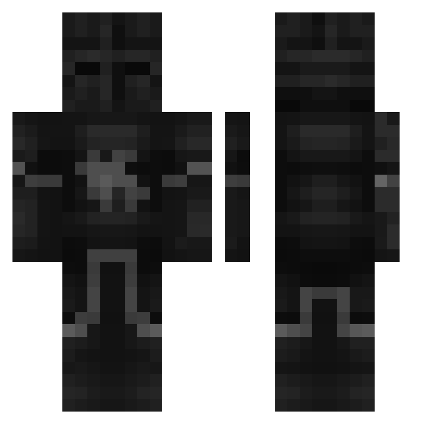 yLiaas Minecraft skin, front and back view