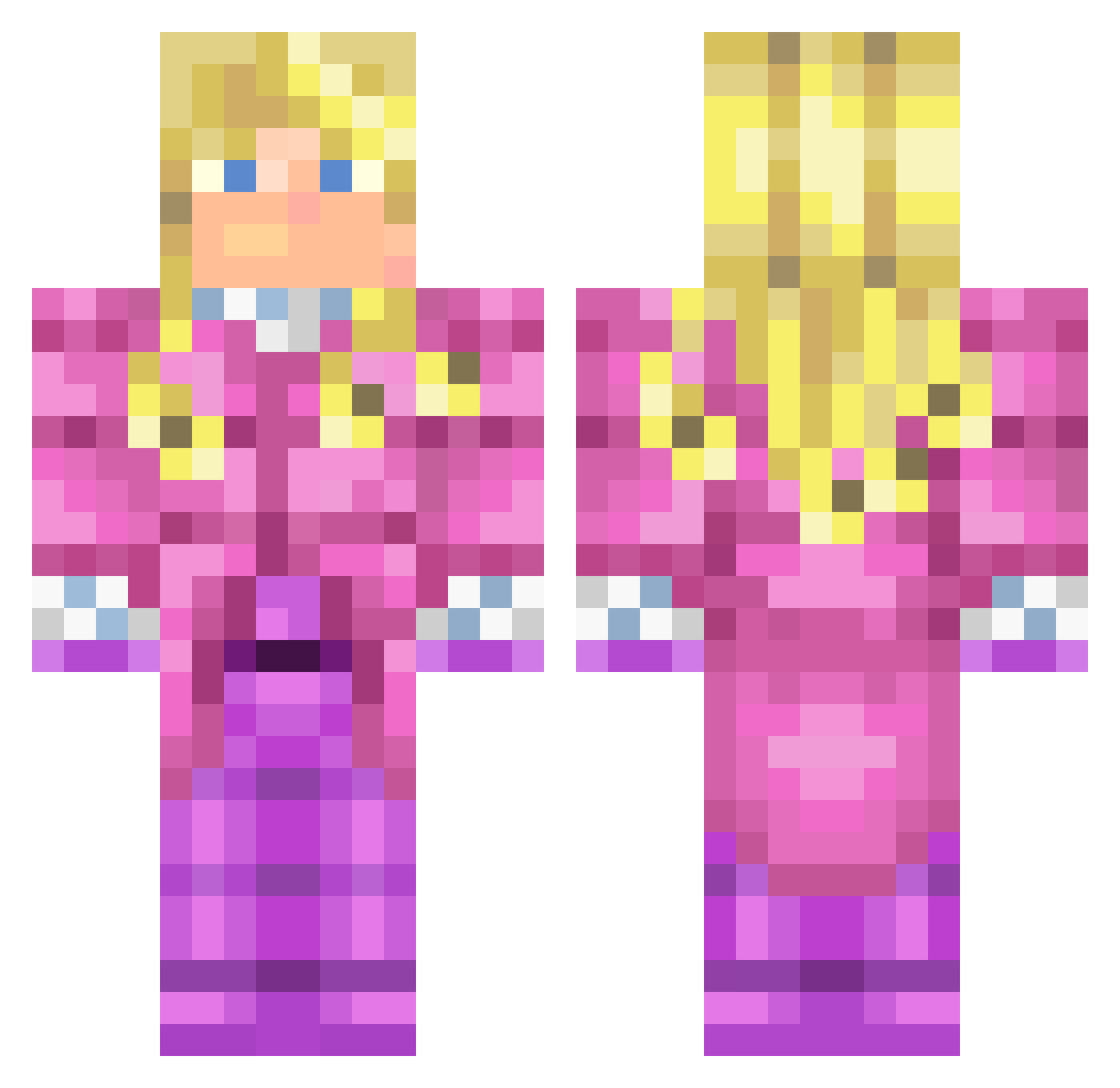 RandomDaniel390 Minecraft skin, front and back view