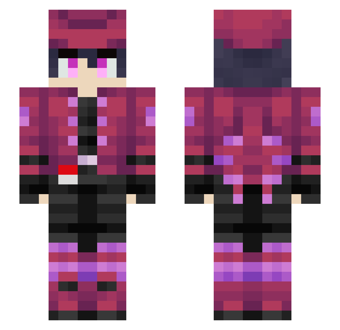 Star_Lord01 Minecraft skin, front and back view