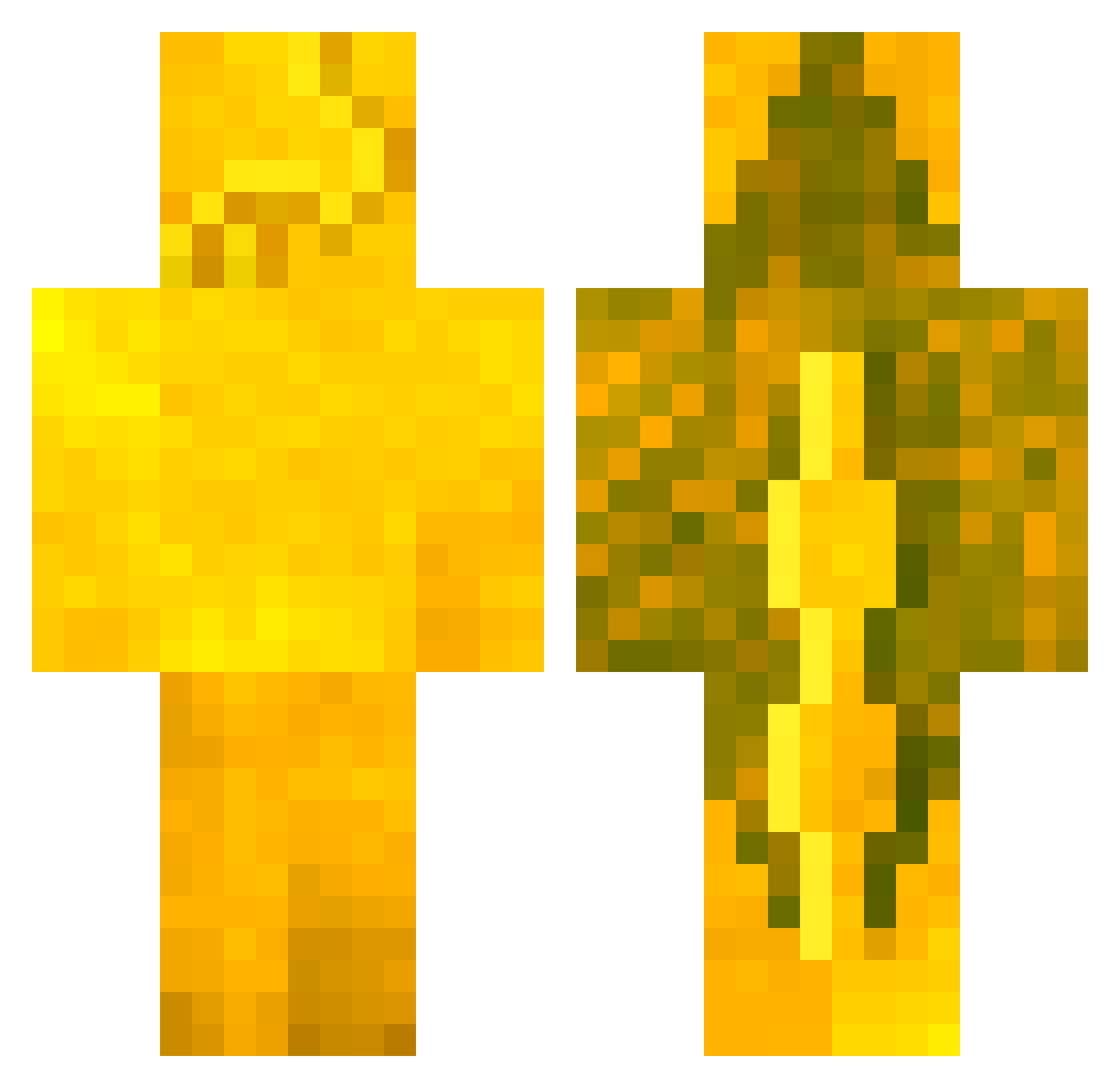 Superbop_666 Minecraft skin, front and back view