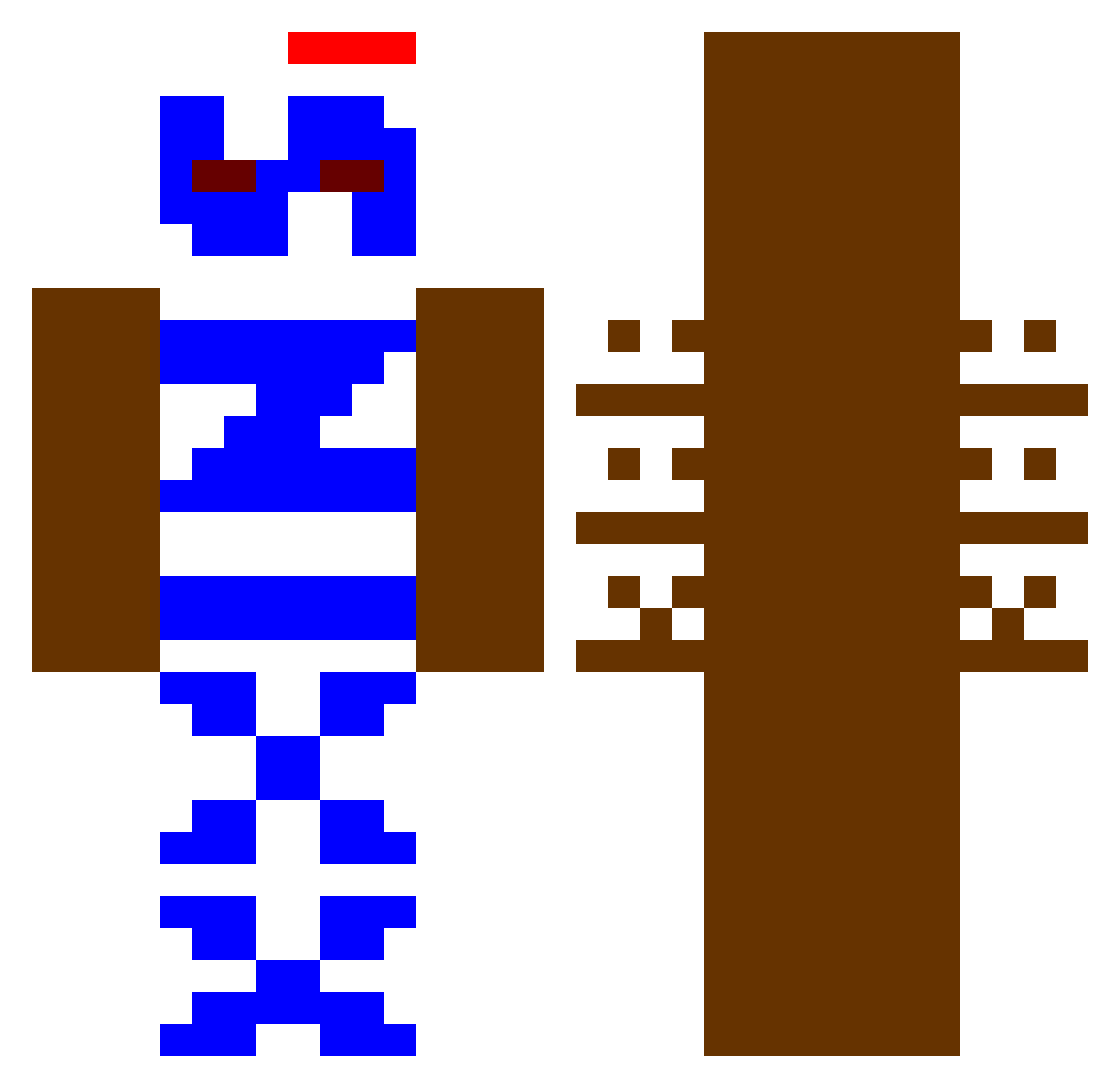 Snixxor Minecraft skin, front and back view