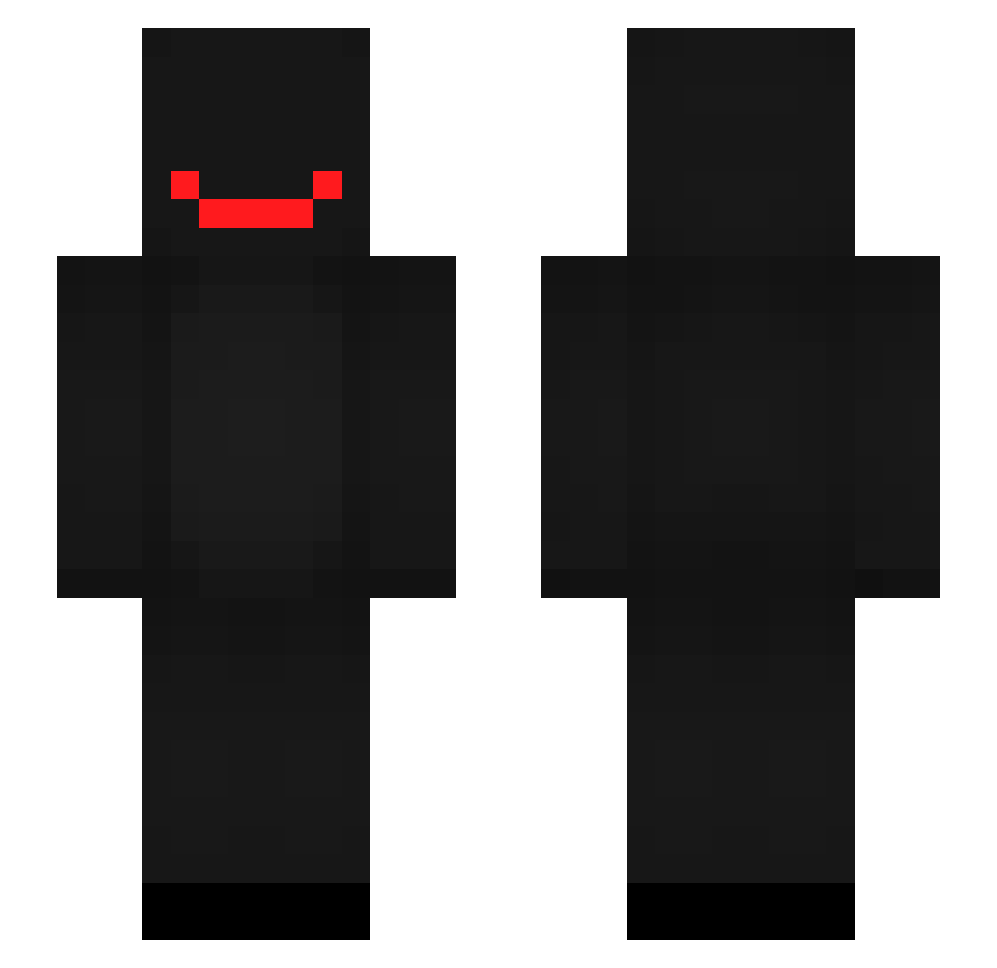 sininke Minecraft skin, front and back view