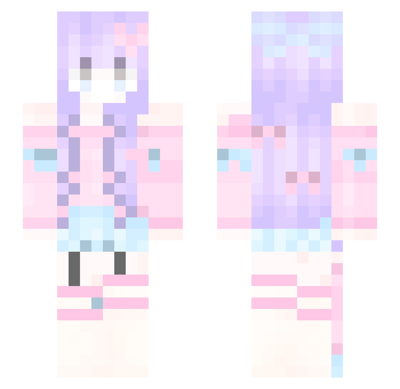 unbridledking Minecraft skin, front and back view