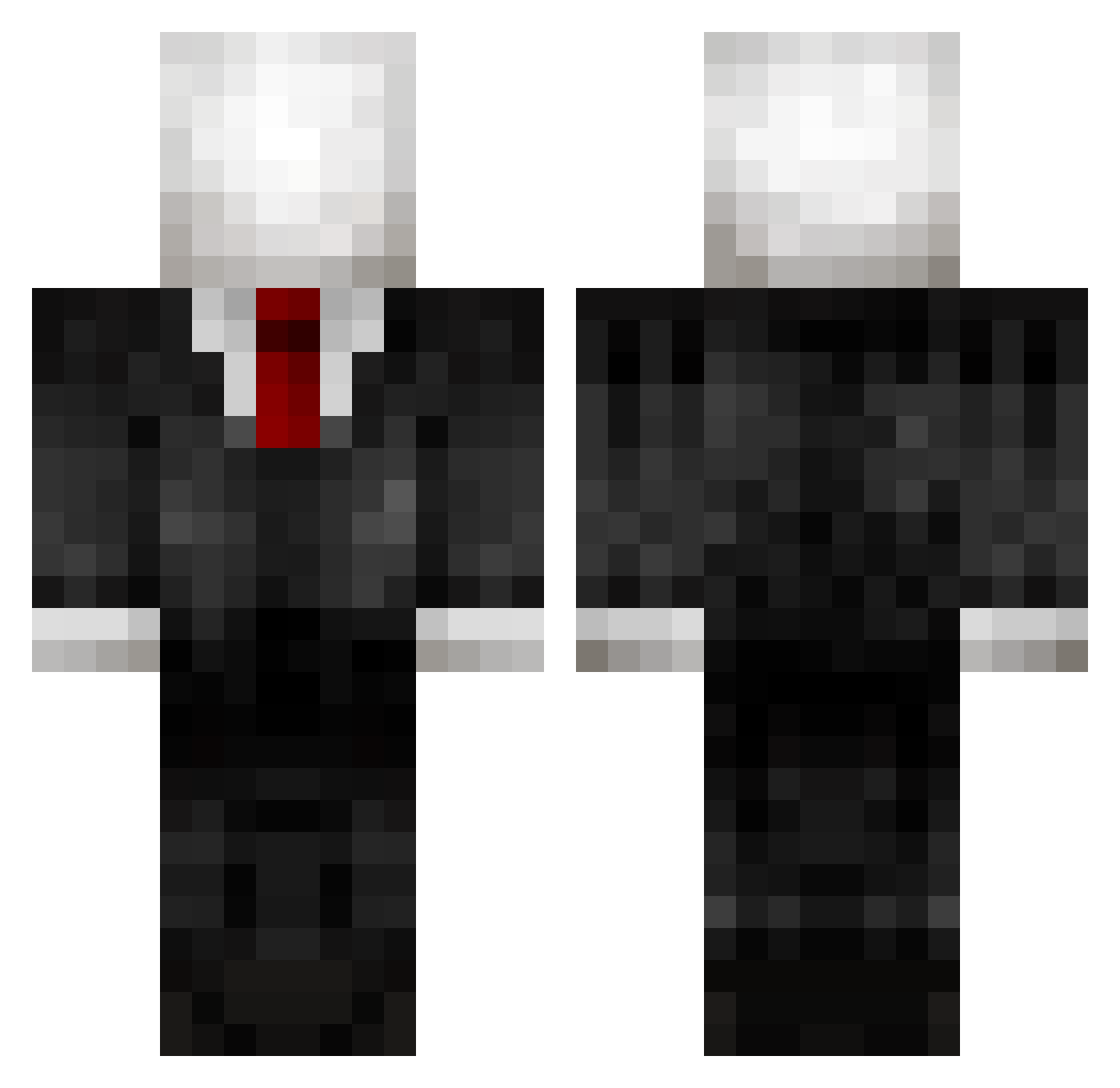 iFormal Minecraft skin, front and back view