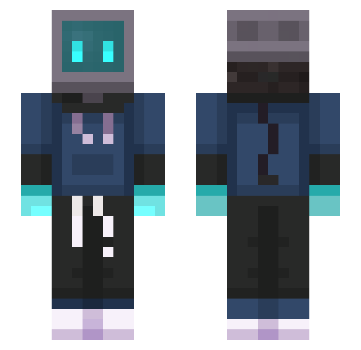 Falc0n78 Minecraft skin, front and back view