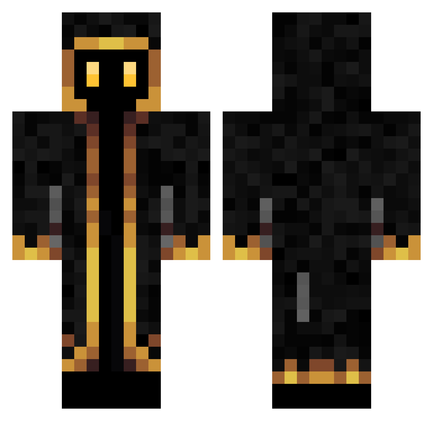 OH_MYGOD Minecraft skin, front and back view