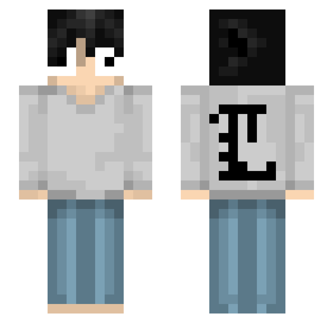 Balagemsg Minecraft skin, front and back view
