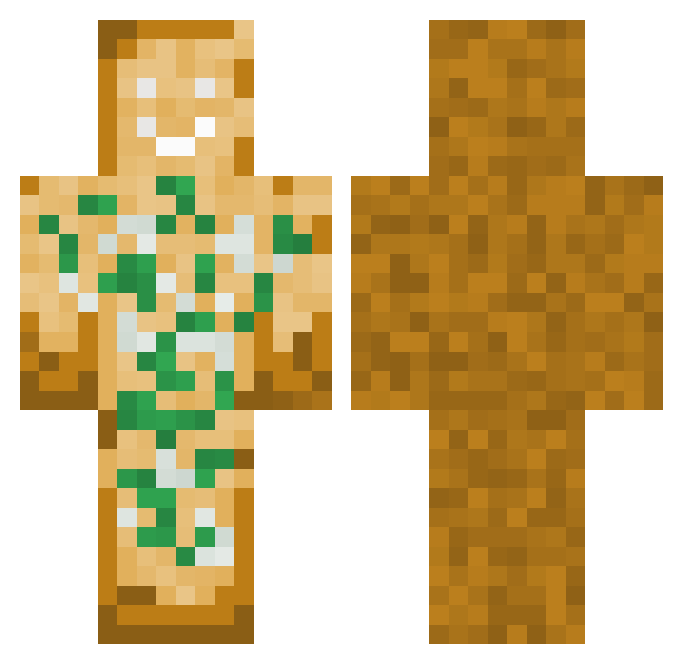 garlicybread Minecraft skin, front and back view