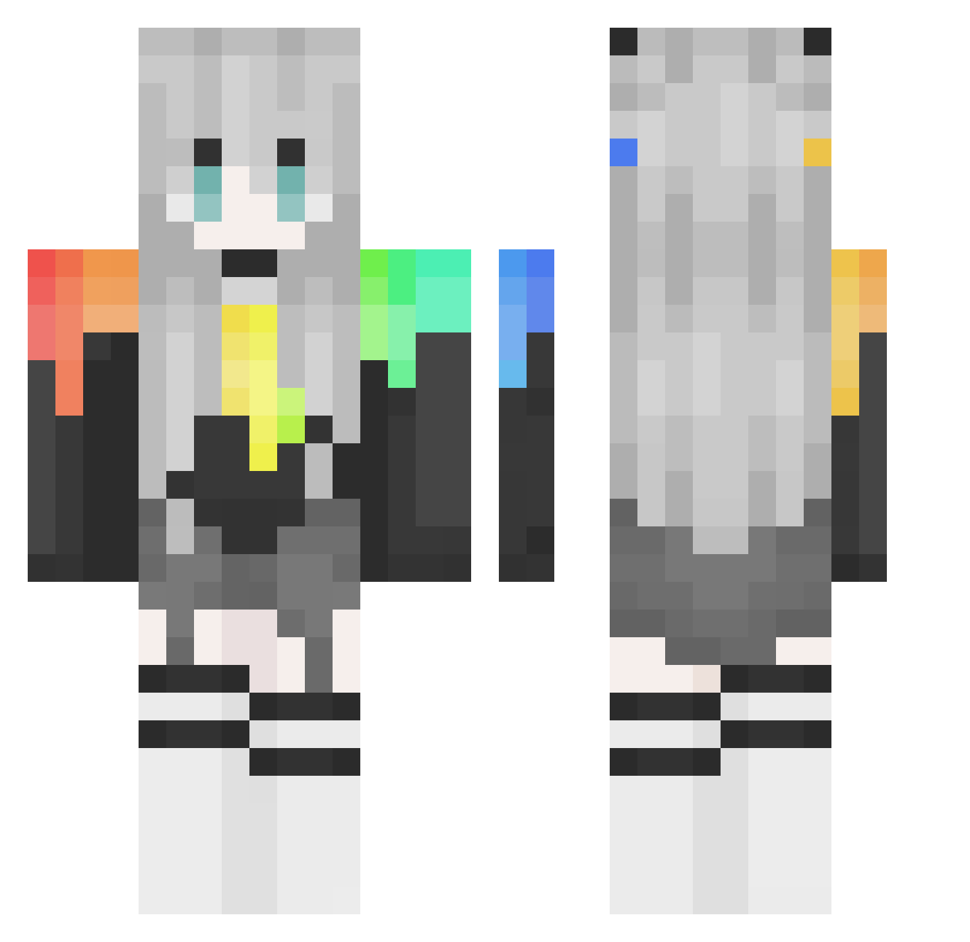 suggerr Minecraft skin, front and back view
