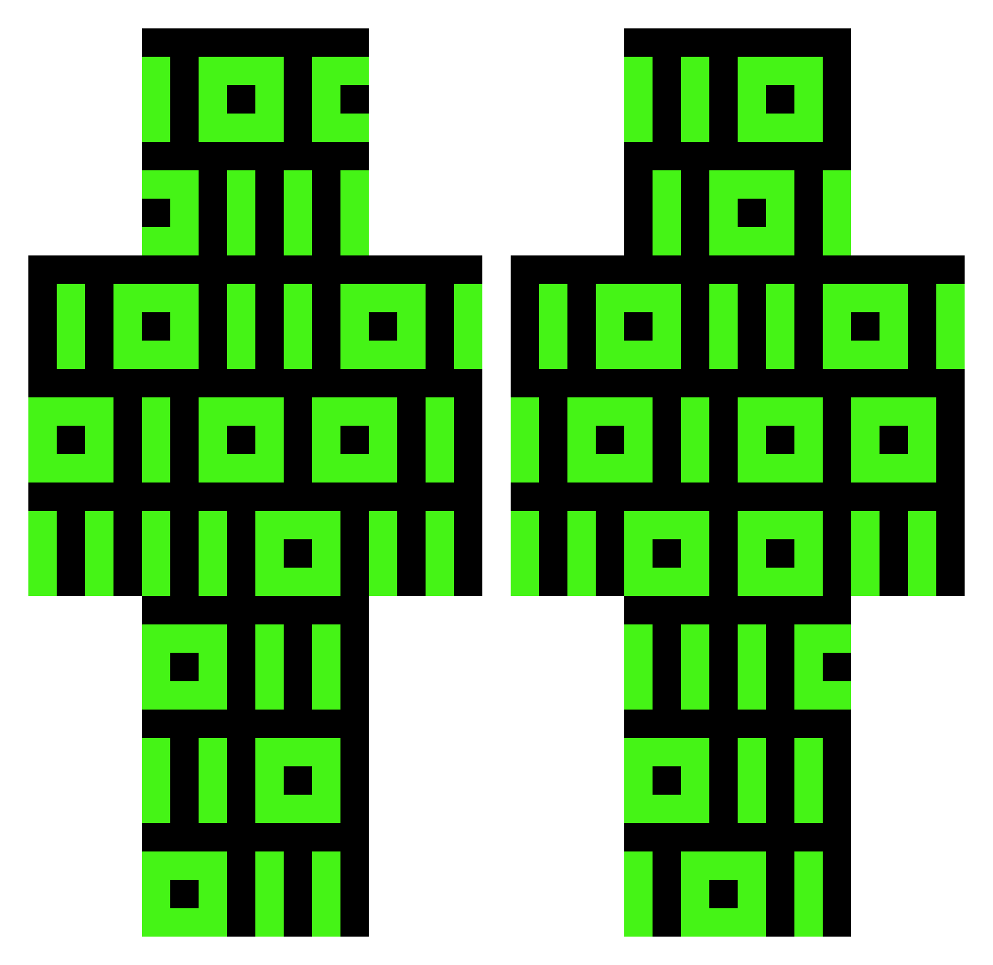 SkinPealer Minecraft skin, front and back view