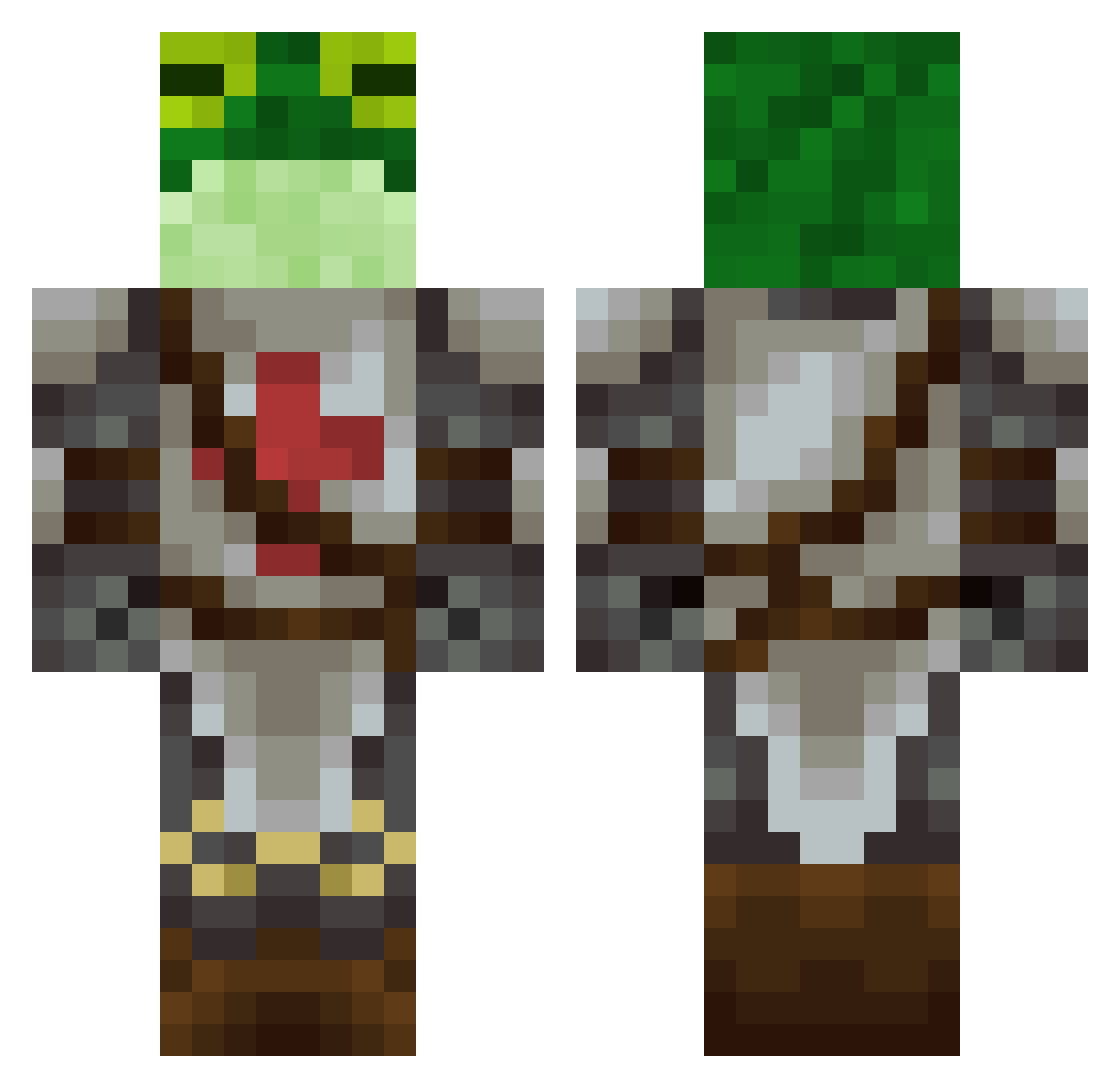 Roduriguez Minecraft skin, front and back view