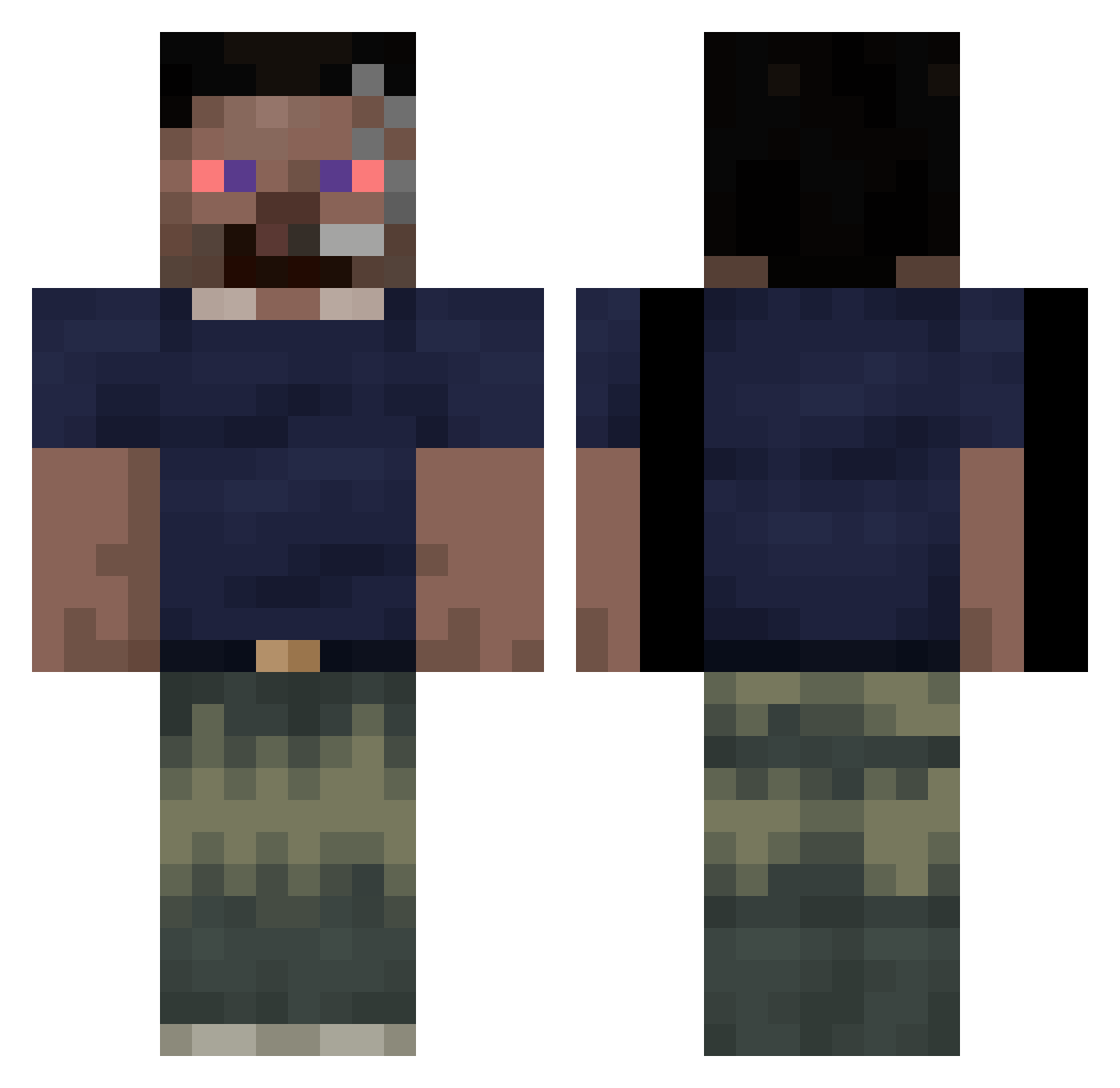 _Krauss Minecraft skin, front and back view