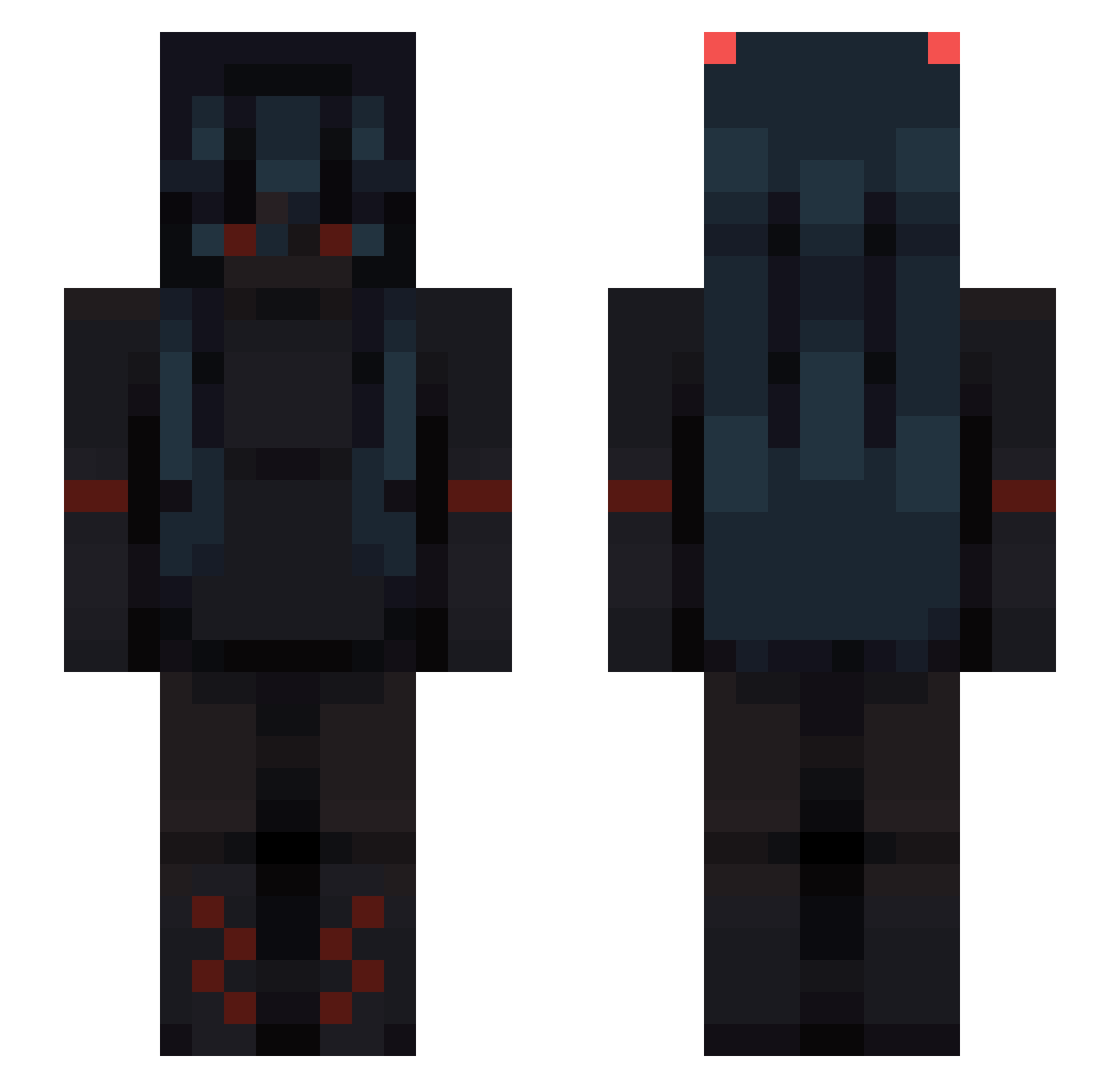 swiftkickintheB Minecraft skin, front and back view