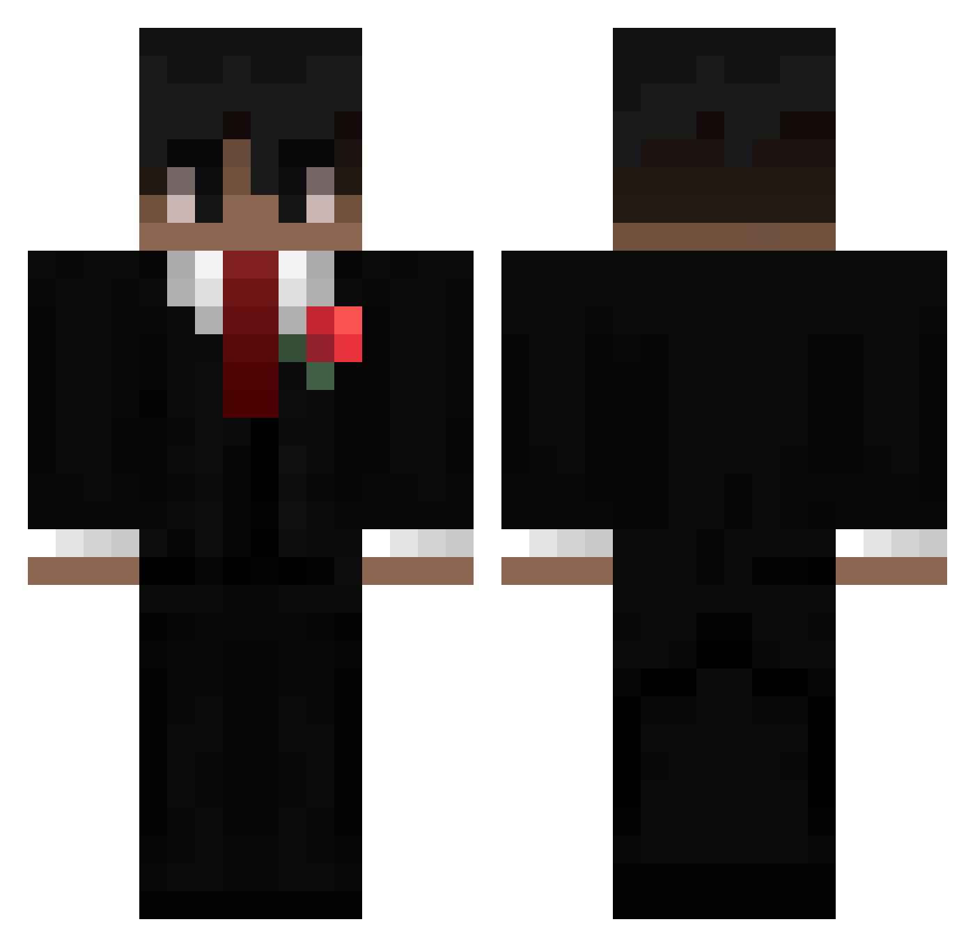 quortah7 Minecraft skin, front and back view
