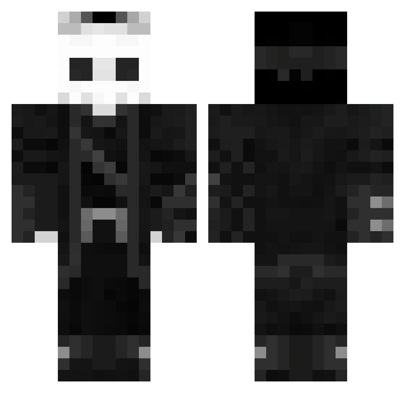 Trikru Minecraft skin, front and back view