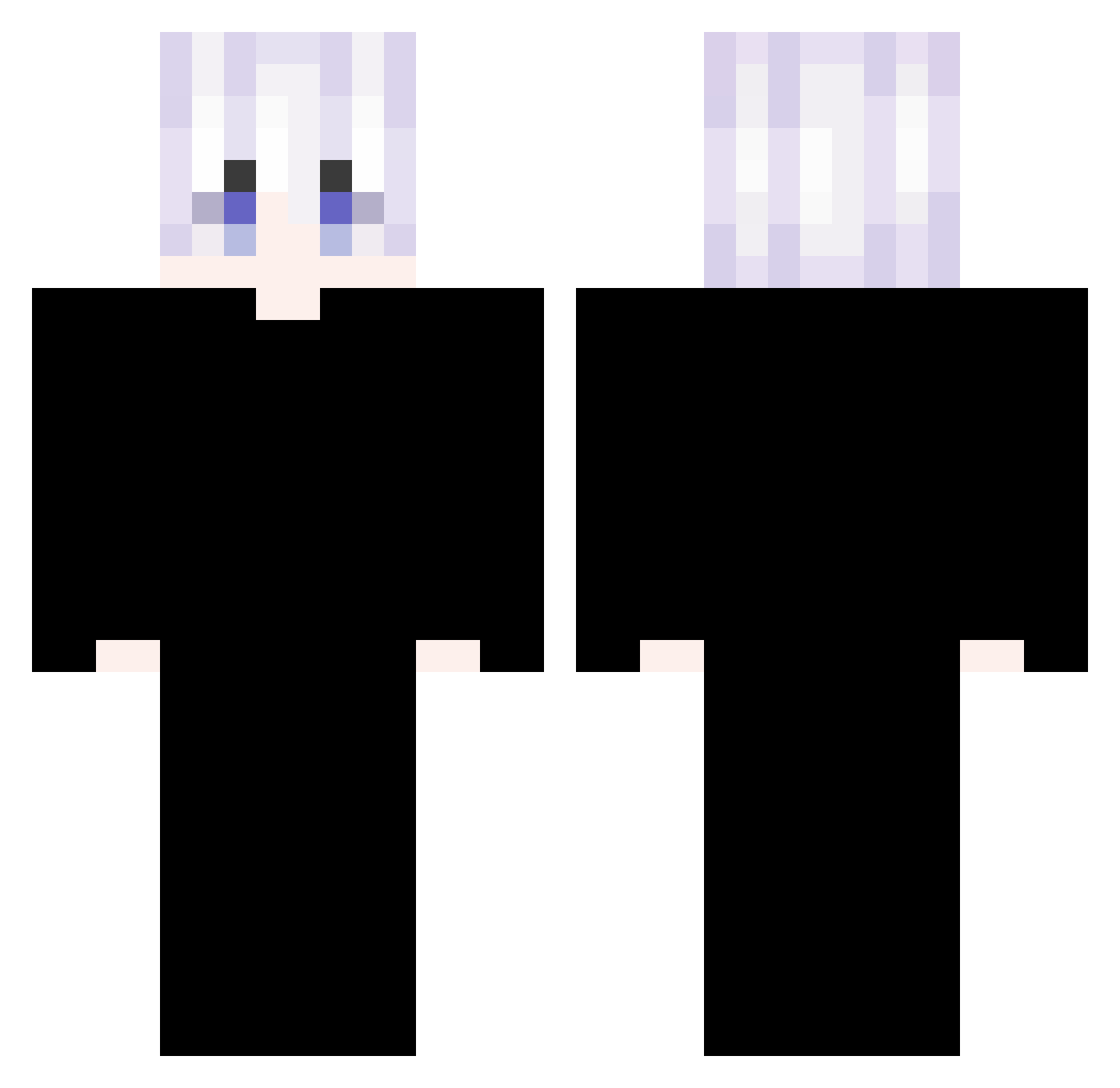 Elane Minecraft skin, front and back view