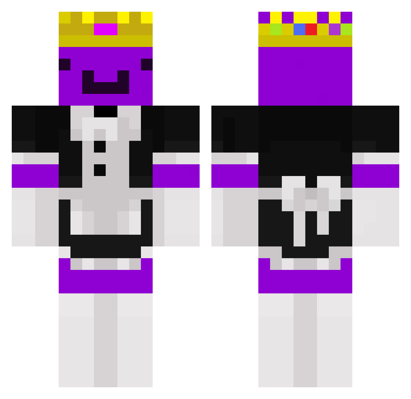 tigerdiver Minecraft skin, front and back view