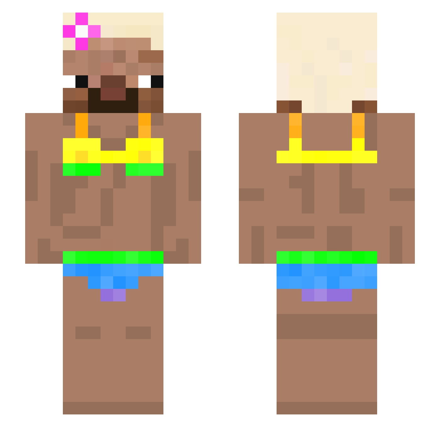DongDong_mama Minecraft skin, front and back view
