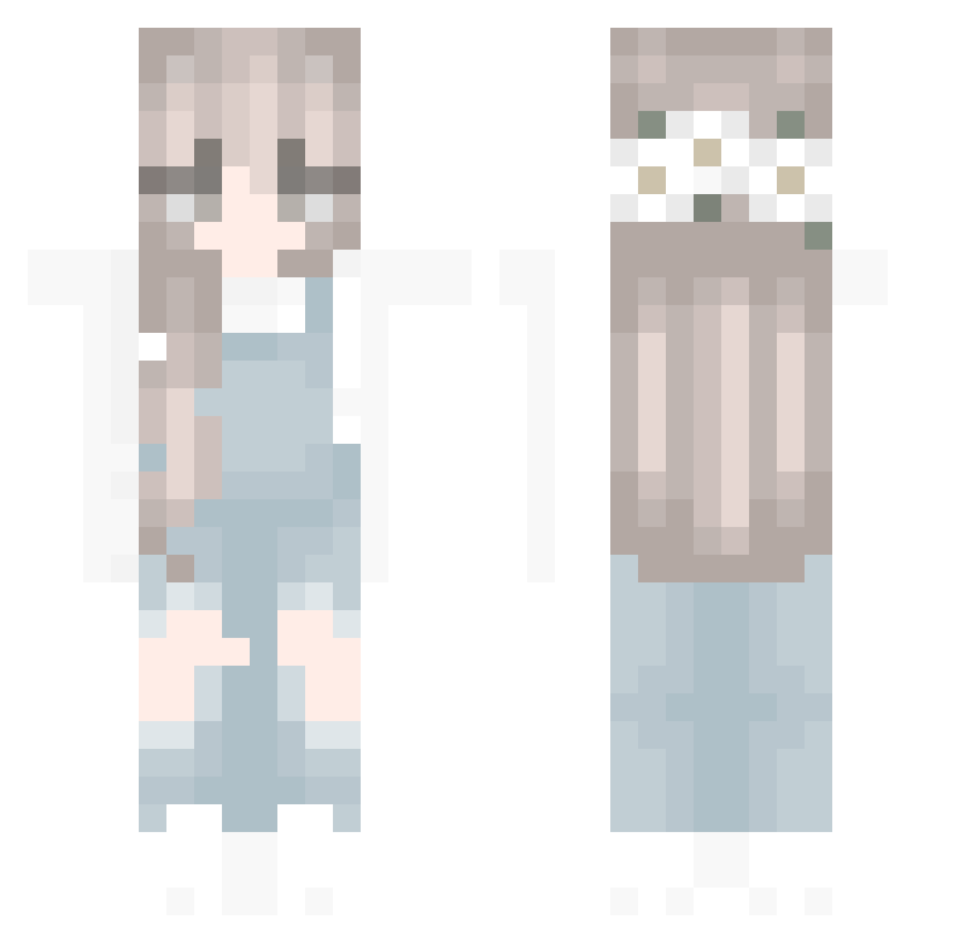 WJFDGS Minecraft skin, front and back view