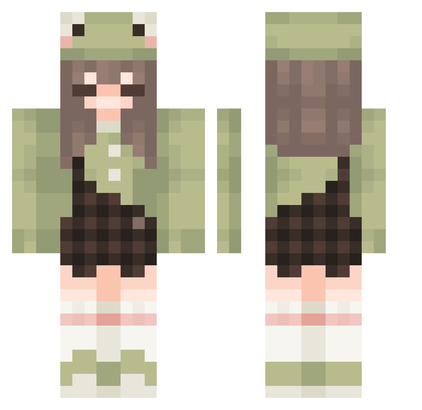 tu_uke_kawai_7w7 Minecraft skin, front and back view