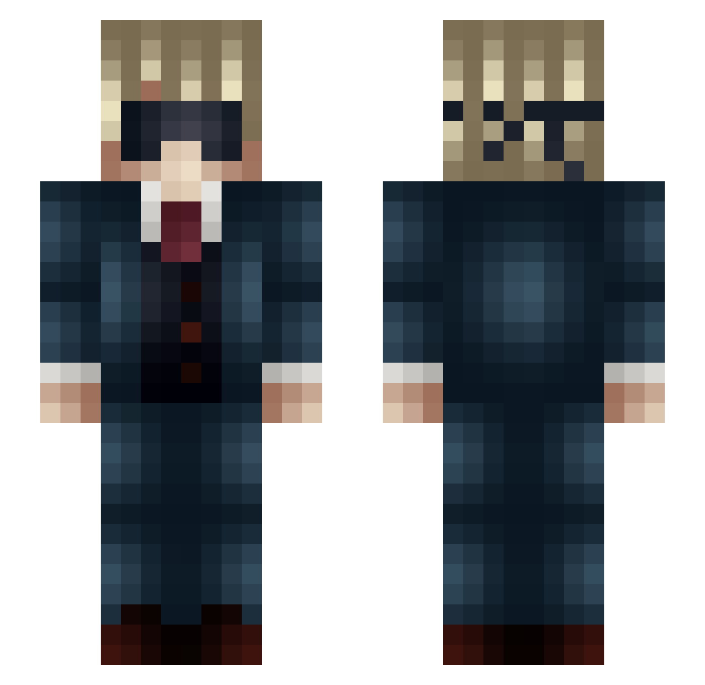 DOSEUR Minecraft skin, front and back view