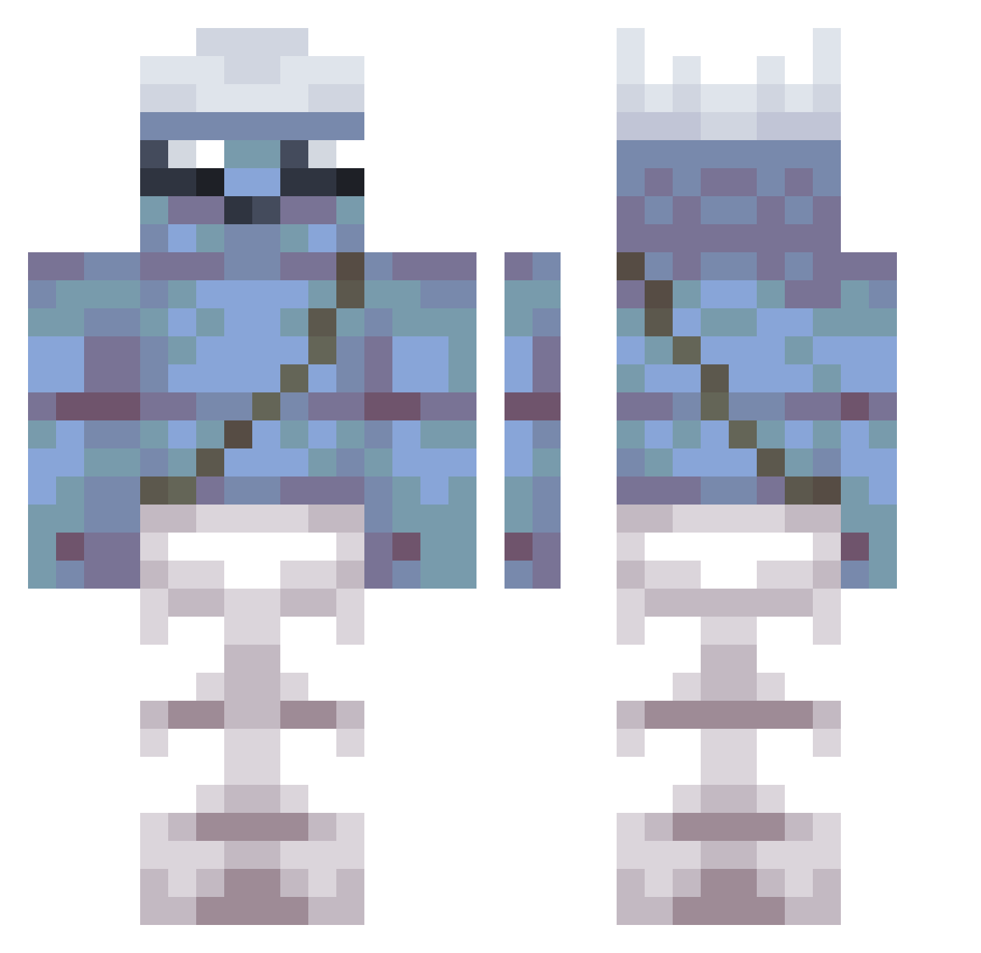 Ludanek007 Minecraft skin, front and back view