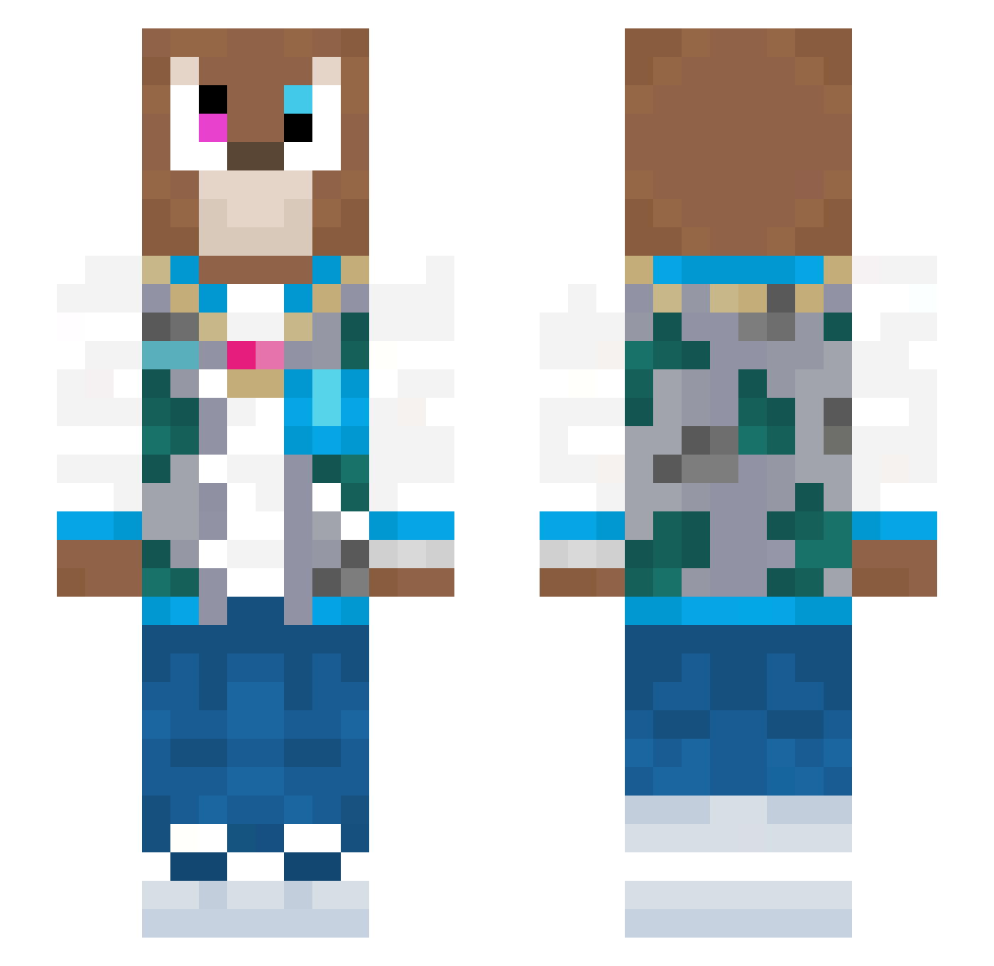 TheNiko95 Minecraft skin, front and back view