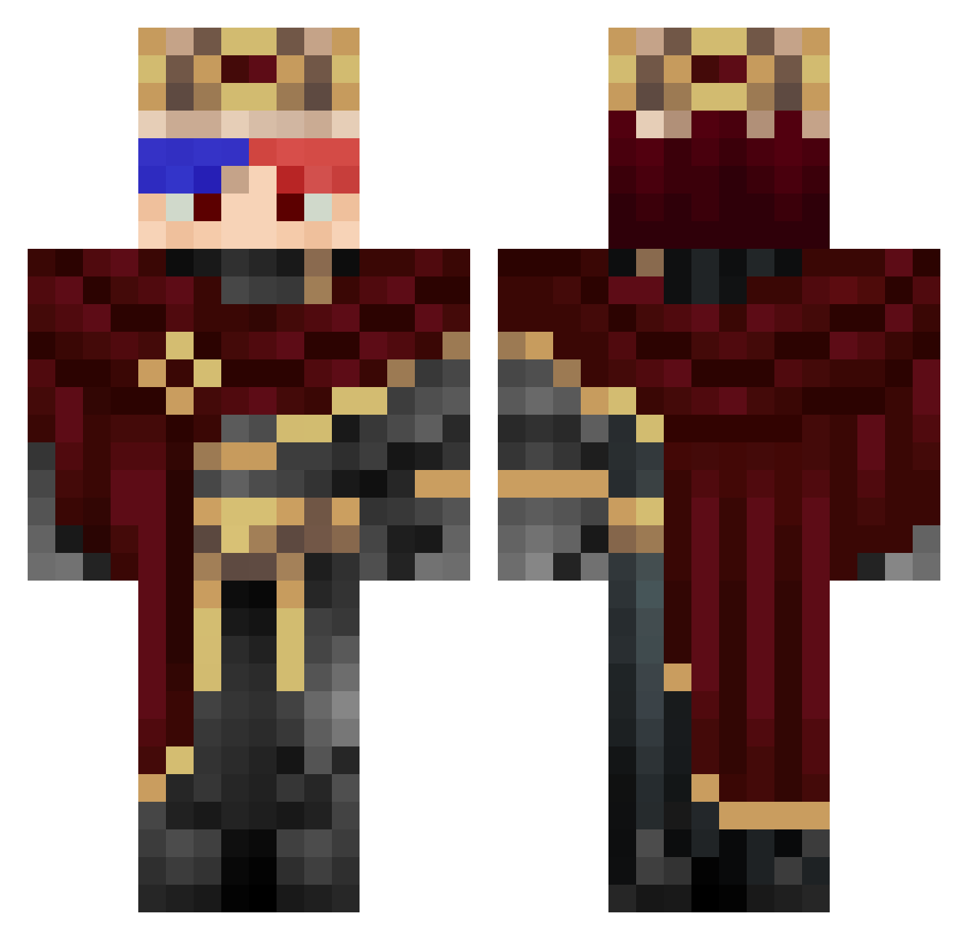 Mertcan_uff Minecraft skin, front and back view