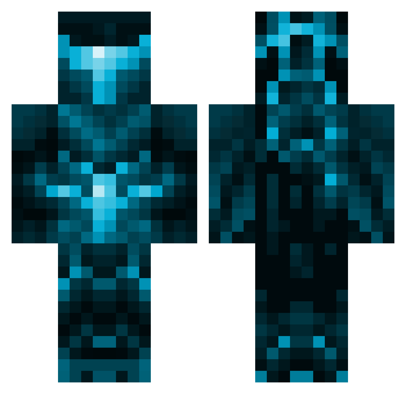 Bestend_2 Minecraft skin, front and back view