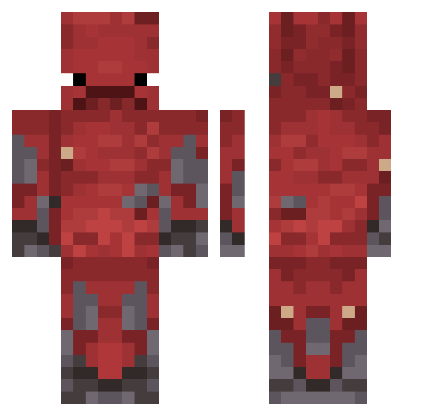 Hectillion Minecraft skin, front and back view