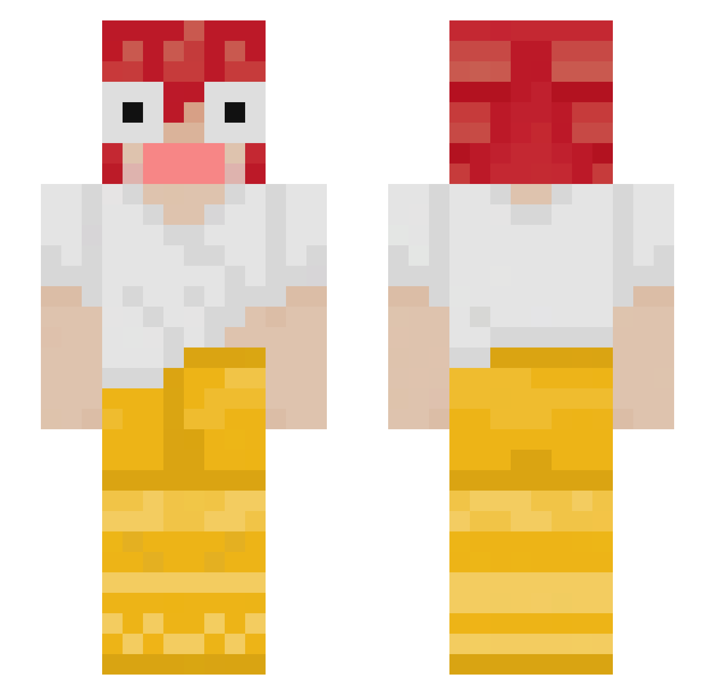 A1fexo Minecraft skin, front and back view