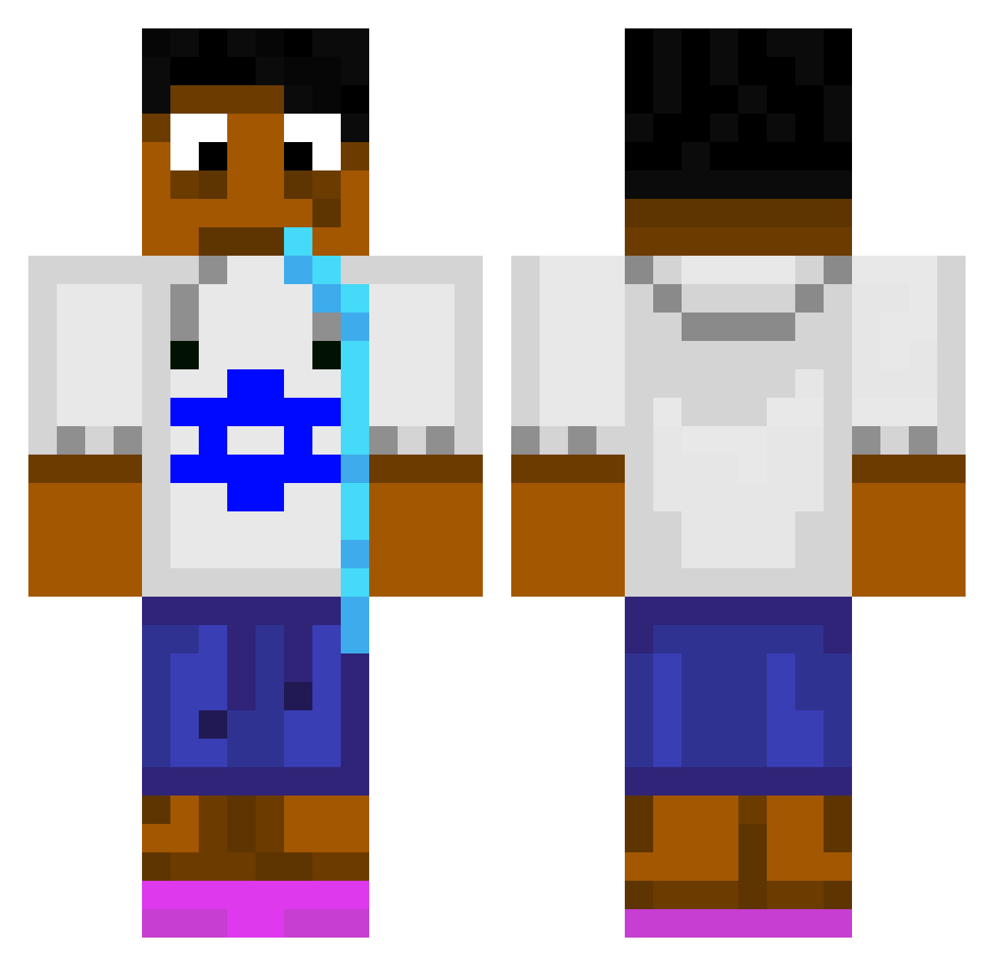 Spicnod Minecraft skin, front and back view