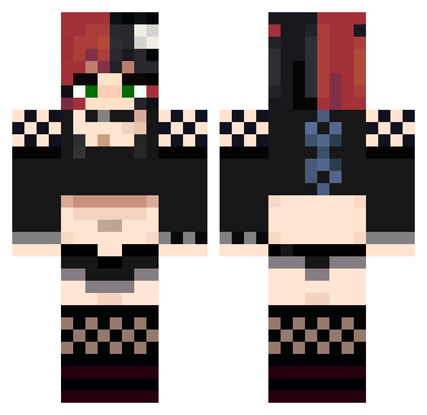CyberKing450 Minecraft skin, front and back view