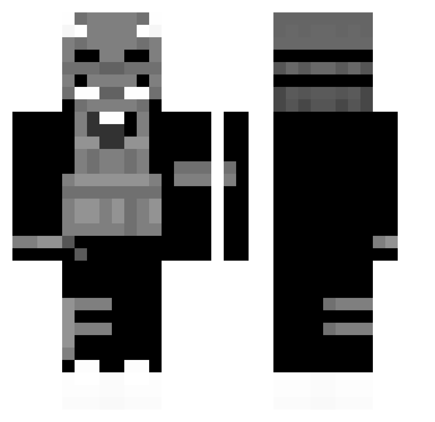 vezixs Minecraft skin, front and back view