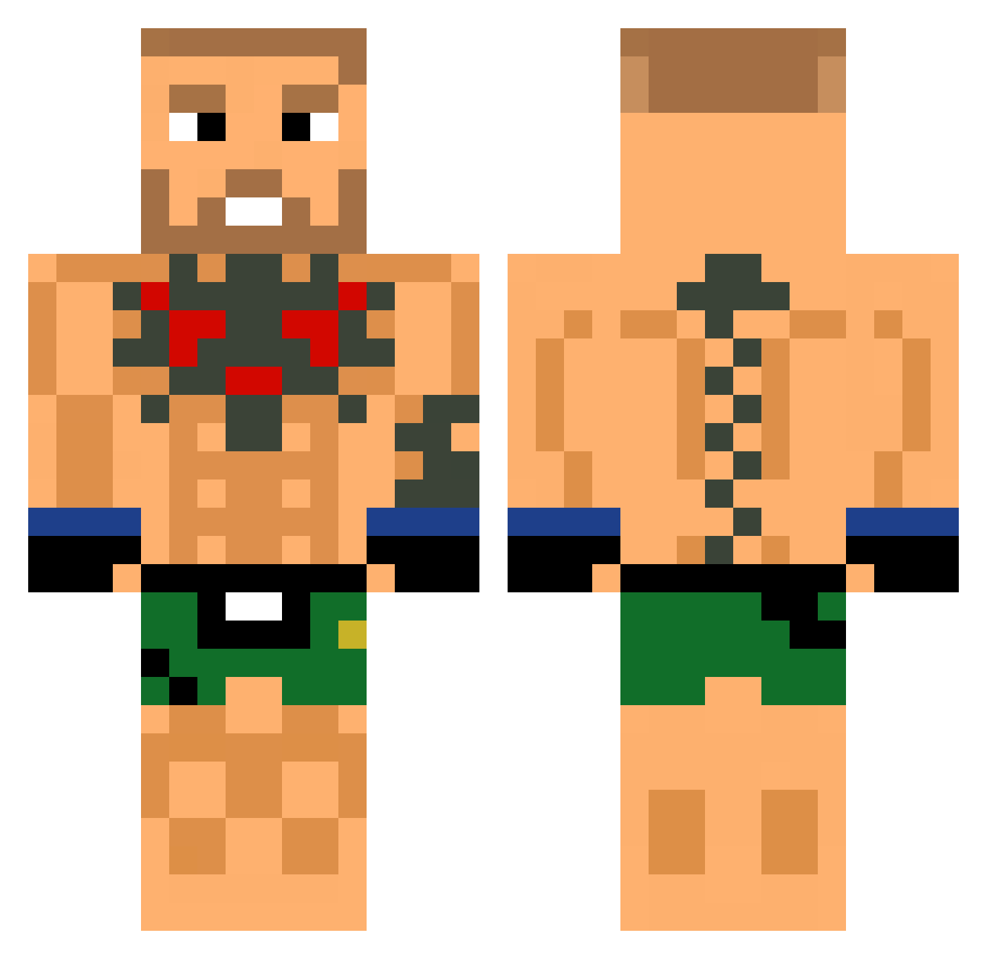 guikvr Minecraft skin, front and back view