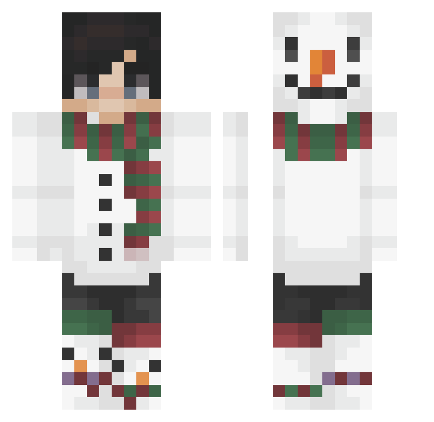 0yxjix Minecraft skin, front and back view