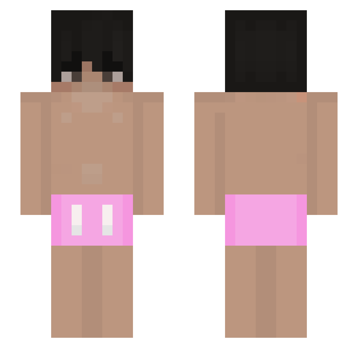 Immemorial Minecraft skin, front and back view