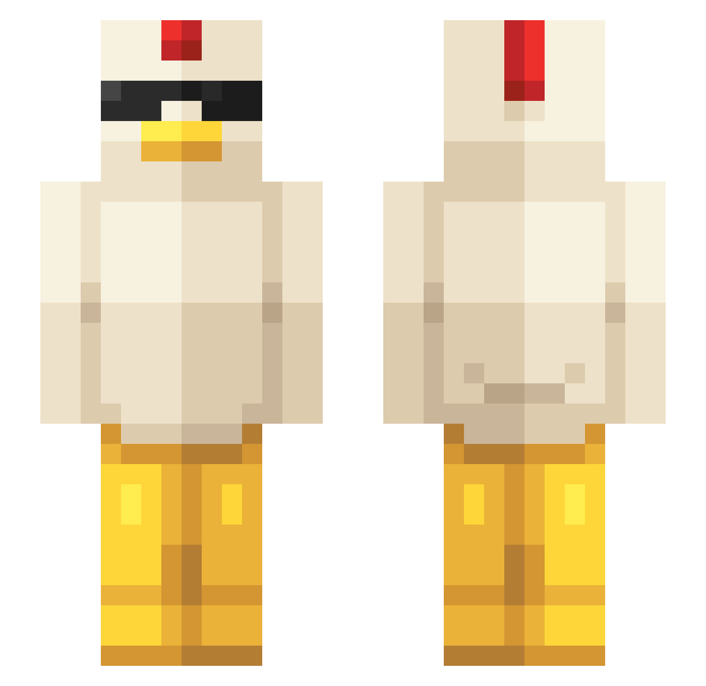 Supersovs_1 Minecraft skin, front and back view