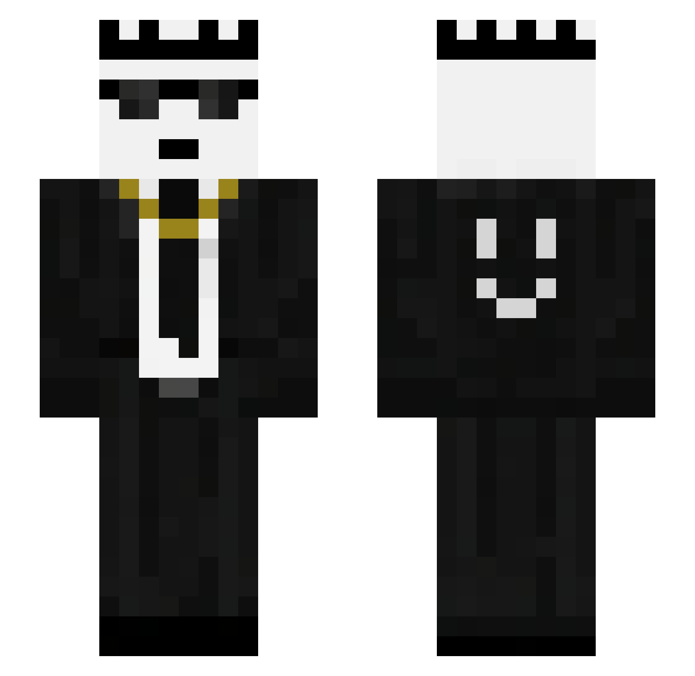 Pro4686 Minecraft skin, front and back view