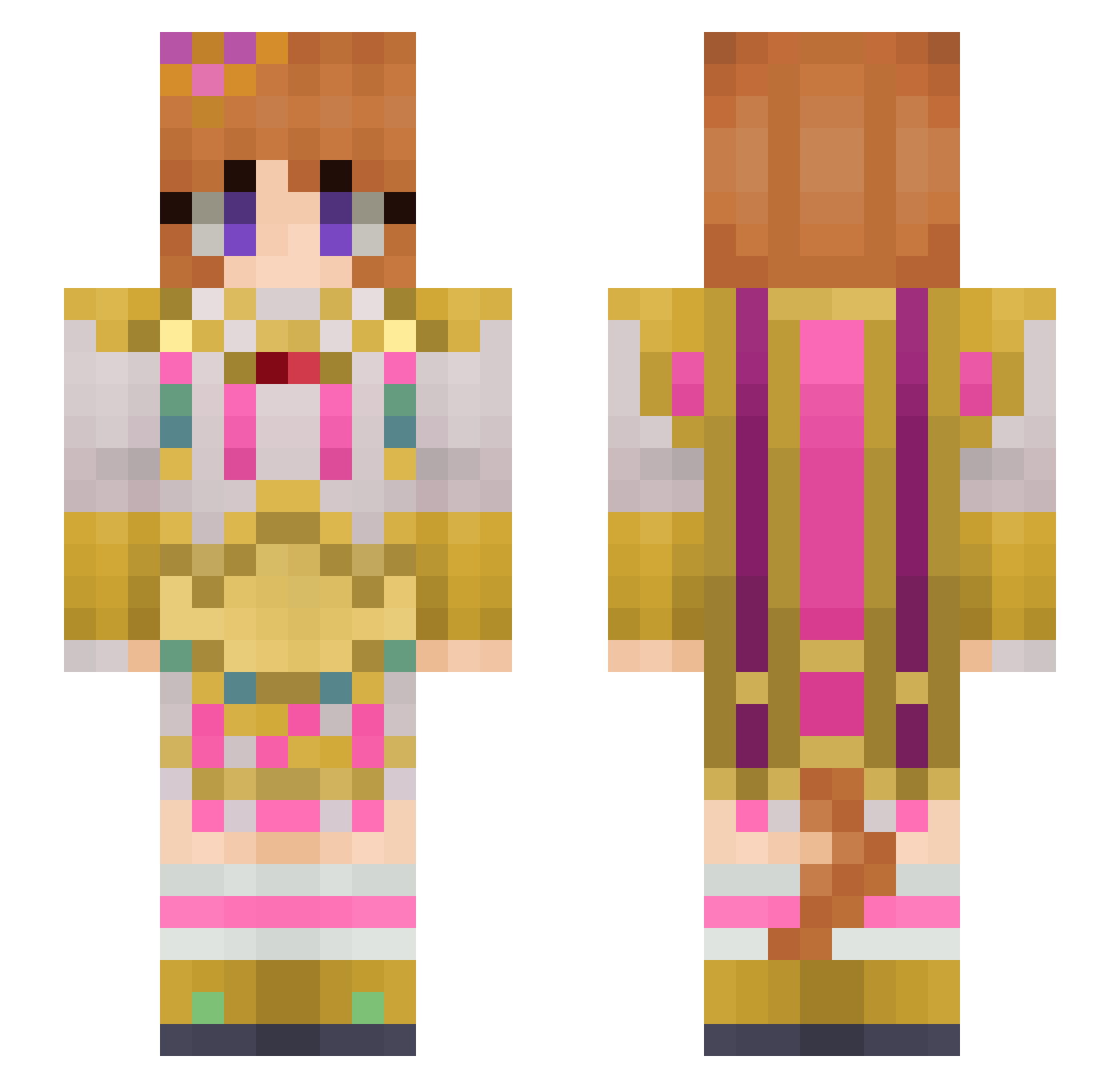 chairstealer69 Minecraft skin, front and back view