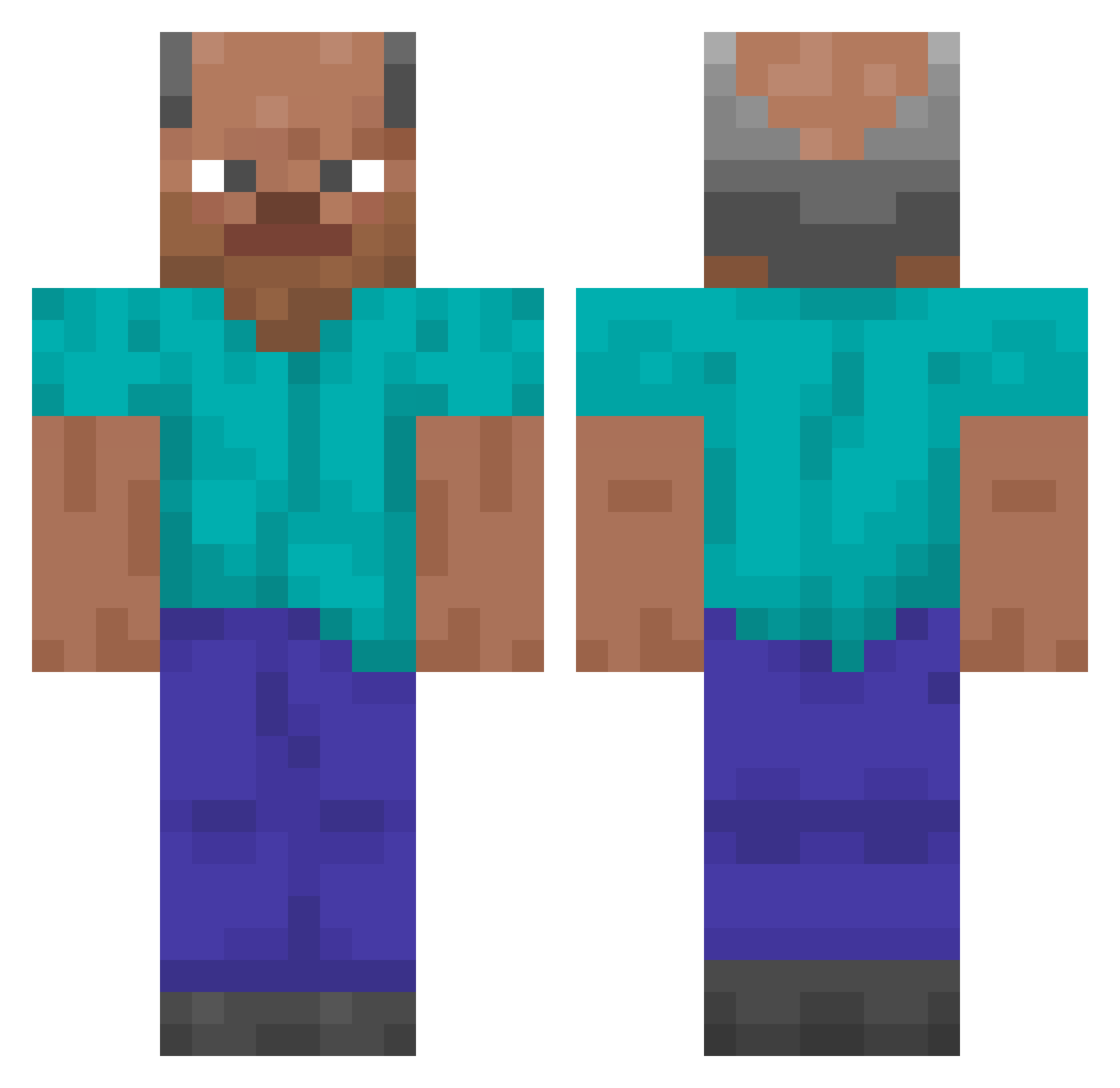 einfachKirsche Minecraft skin, front and back view
