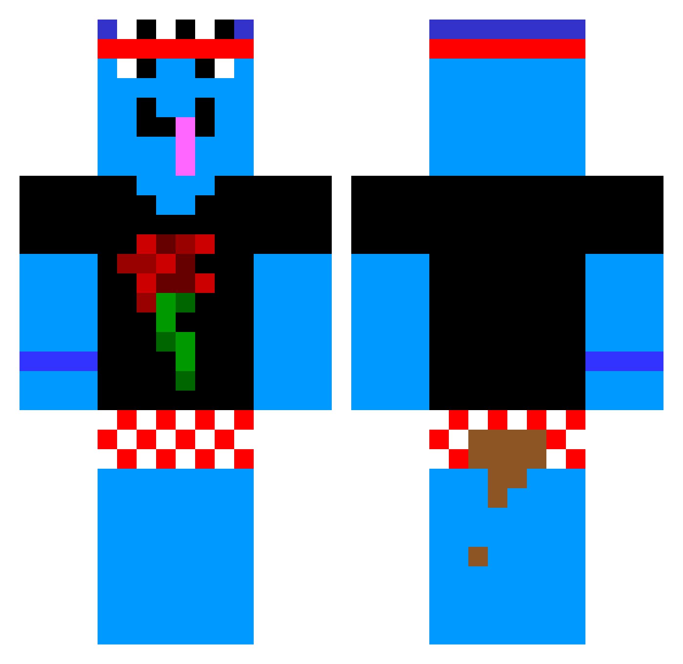 RazorTooth_09 Minecraft skin, front and back view
