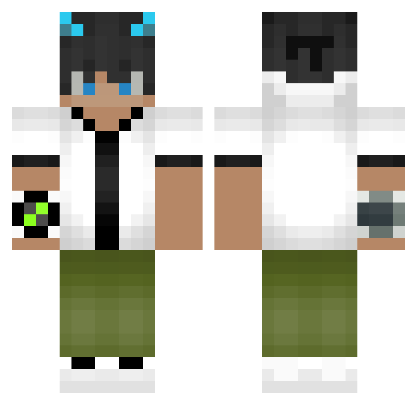 wManel_ Minecraft skin, front and back view