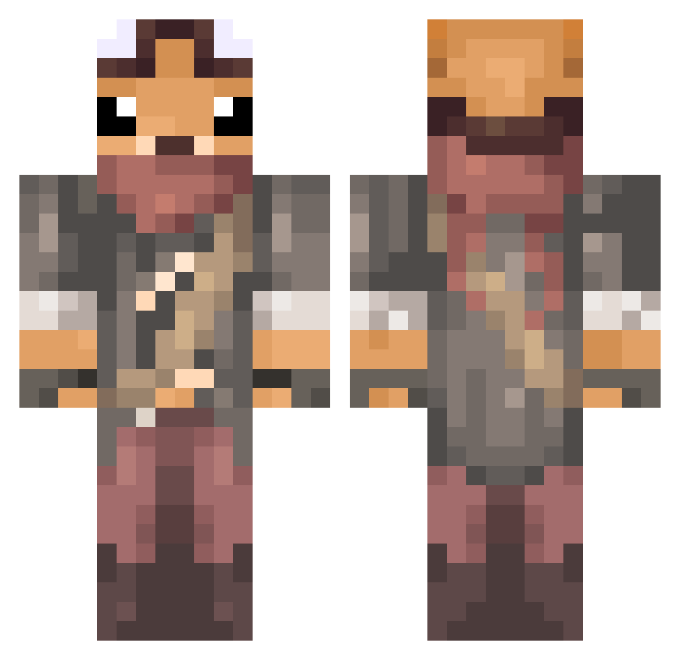 creper2100 Minecraft skin, front and back view